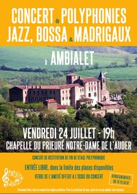 Concert de Polyphonies Jazz, Bossa et Madrigaux