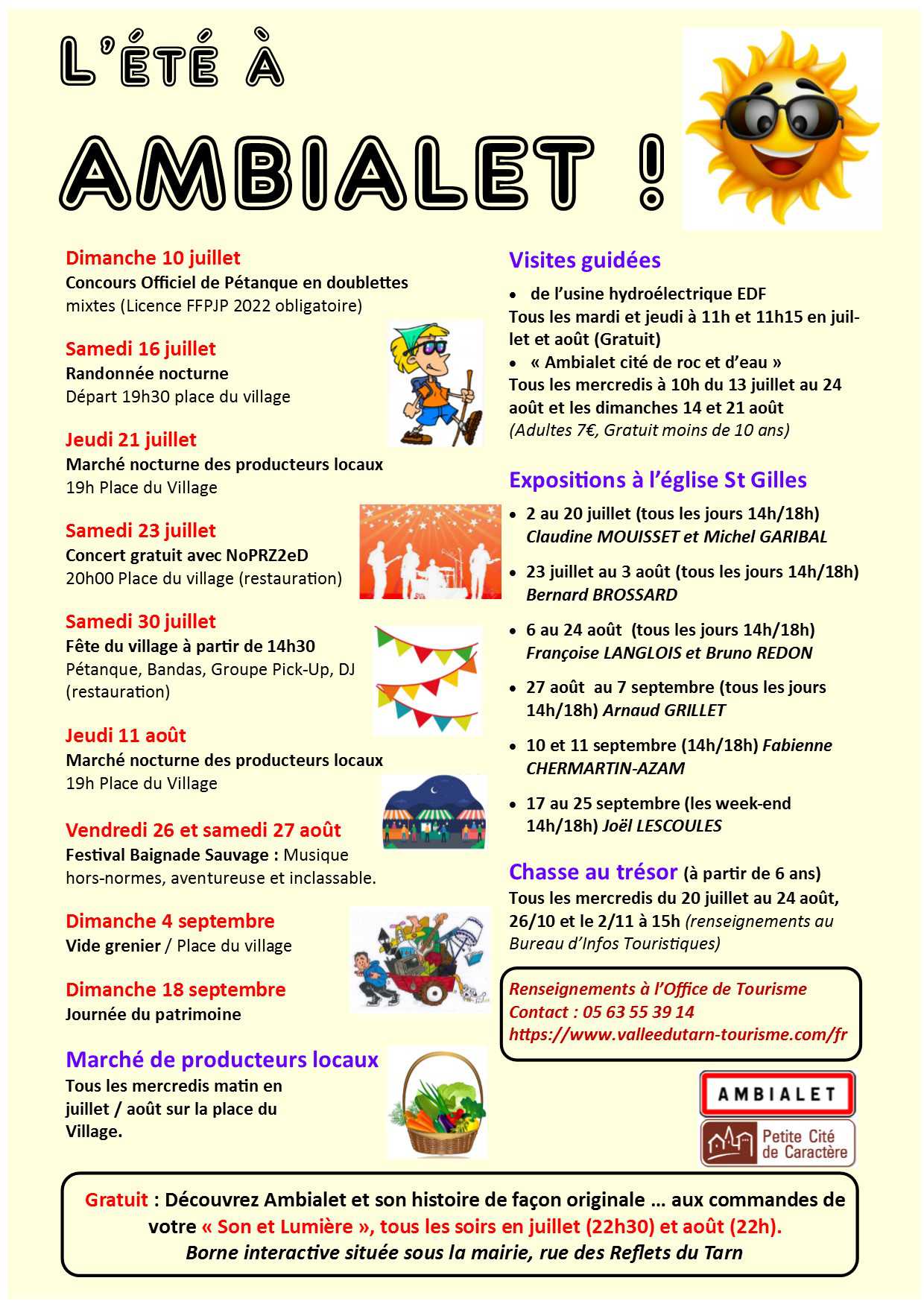 PROGRAMME ESTIVALE AMBIALET 2022 !