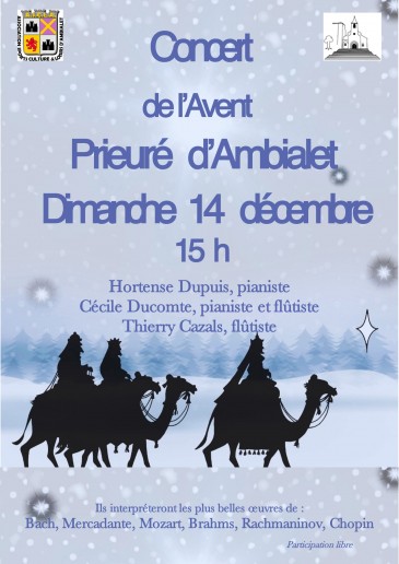 Concert de l'Avent au Prieuré d'Ambialet - 14 décembre 2025 - 15h