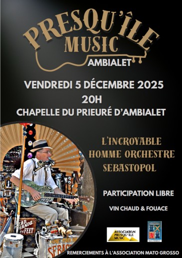 Concert au Prieuré d'Ambialet le 5 décembre 2025 - 20h